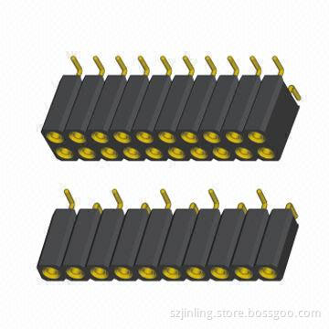 SMT Type Sip Sockets with 2.54mm Pitch, 7.0mm Plastic Height, Made of Gold or Tin Plating